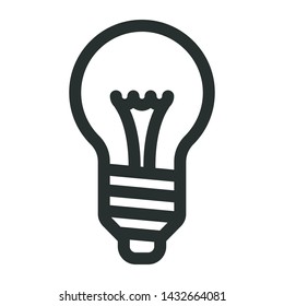 lightbulb - minimal line web icon. simple vector illustration. concept for infographic, website or app.
