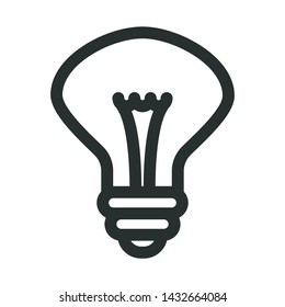 lightbulb - minimal line web icon. simple vector illustration. concept for infographic, website or app.