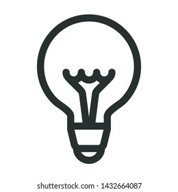lightbulb - minimal line web icon. simple vector illustration. concept for infographic, website or app.