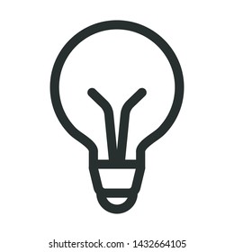 lightbulb - minimal line web icon. simple vector illustration. concept for infographic, website or app.