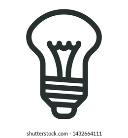 lightbulb - minimal line web icon. simple vector illustration. concept for infographic, website or app.