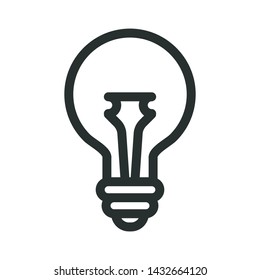 lightbulb - minimal line web icon. simple vector illustration. concept for infographic, website or app.