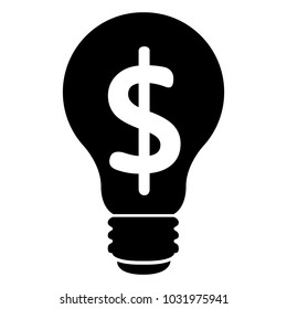 Lightbulb with money symbol