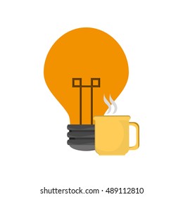 lightbulb and mug  icon