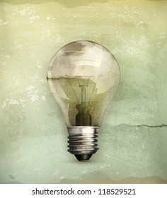 Lightbulb, Old-style Vector