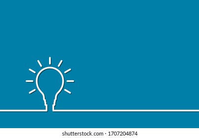 lightbulb on blue abstract background