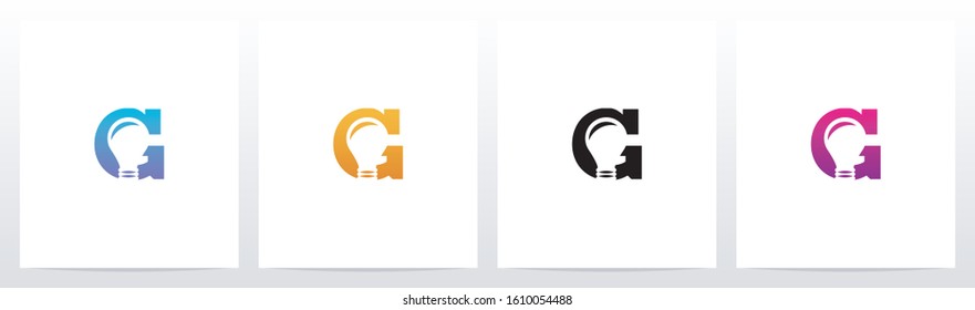 Lightbulb On Letter Logo Design G