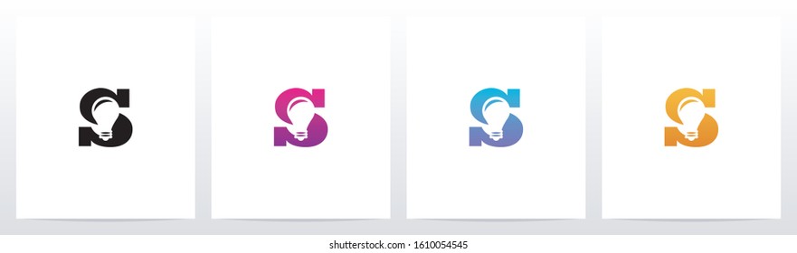 Lightbulb On Letter Logo Design S