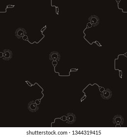 lightbulb outline icon. vector light bulb seamless pattern