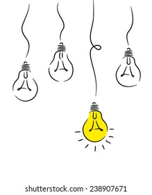 Lightbulb with outstanding notion