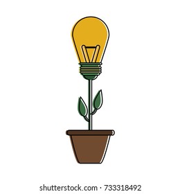 lightbulb plant idea concept icon image 