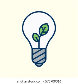 Lightbulb with Plant Sprout Inside