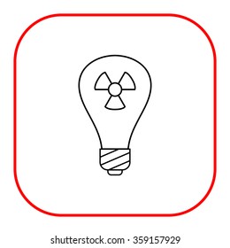 Lightbulb with radiation sign