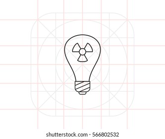 Lightbulb with radiation sign