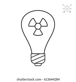 Lightbulb with radiation sign