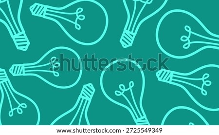 Lightbulb Seamless Pattern Unique Idea Generator