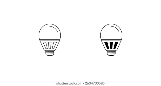 Icono de conjunto de bombilla con fondo blanco Vector Ilustración de stock