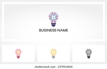 Lightbulb Shining Ray Logo