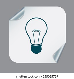lightbulb sign. character ideas. incandescent lamp . icon of electric light
