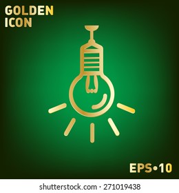 lightbulb sign. character ideas. incandescent lamp . icon of electric light