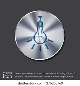 lightbulb sign. character ideas. incandescent lamp . icon of electric light