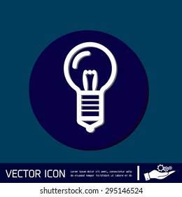 lightbulb sign. character ideas. incandescent lamp . icon of electric light
