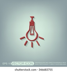 lightbulb sign. character ideas. incandescent lamp . icon of electric light