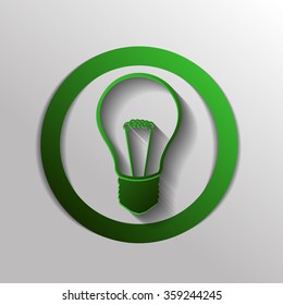 lightbulb sign. character ideas. incandescent lamp . icon of electric light