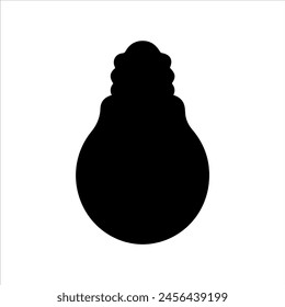 Lightbulb silhouette isolated on white background. light bulb icon vector illustration.