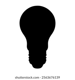  Lightbulb silhouette vector icon sign symbol illusion.
