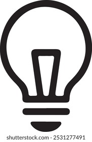 Estilo del Vector de la silueta de la bombilla con el fondo blanco