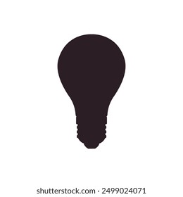 Lightbulb silhouette vector symbol sign icon