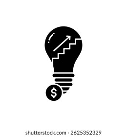 Lightbulb with Staircase and Coin