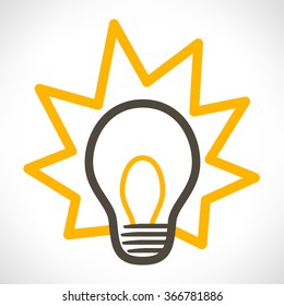 lightbulb symbol. vector illustration.