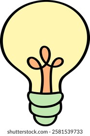 Lightbulb symbolizing new ideas doodle
