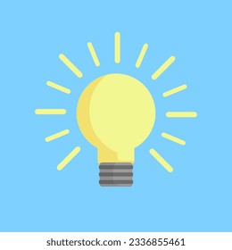 Lightbulb vector artwork, excellent for greeting cards, illustrative symbols, and motion graphic informative videos, informs about finding ideas and creative thinking, as well as thinking processes.