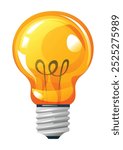 Lightbulb vector cartoon illustration. Representing ideas, innovation, and creativity