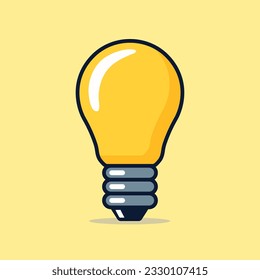 Lightbulb. Vector clipart. Vector illustration isolated on a colored background.