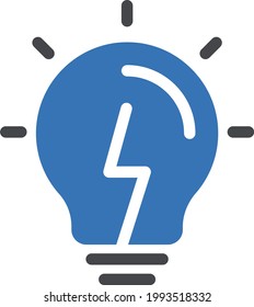 lightbulb vector glyph colour icon