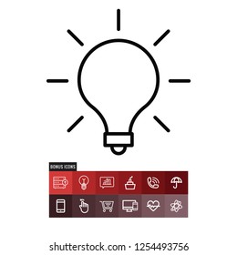 Lightbulb vector icon