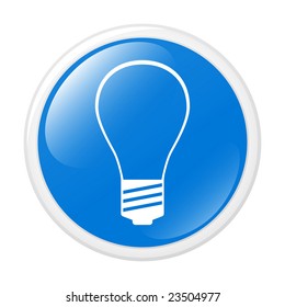 Lightbulb. Vector icon. Button