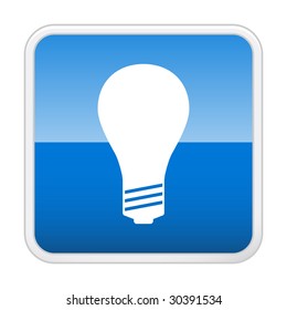 Lightbulb. Vector icon. Button