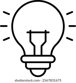 Lightbulb vector icon. Can be used for printing, mobile and web applications.