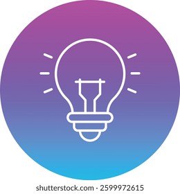 Lightbulb vector icon. Can be used for printing, mobile and web applications.