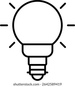 Lightbulb vector icon. Can be used for printing, mobile and web applications.