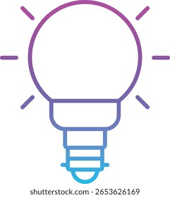 Ícone de vetor de lâmpada. Pode ser usado para impressão, aplicativos móveis e da Web.