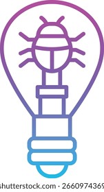 Lightbulb vector icon. Can be used for printing, mobile and web applications.