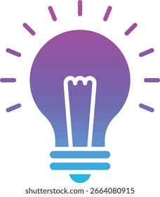 Ícone de vetor de lâmpada. Pode ser usado para impressão, aplicativos móveis e da Web.