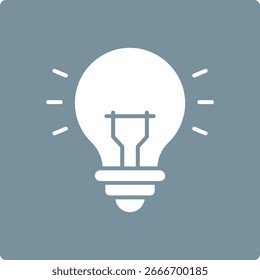Lightbulb vector icon. Can be used for printing, mobile and web applications.