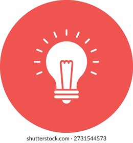 Lightbulb vector icon. Can be used for printing, mobile and web applications.
